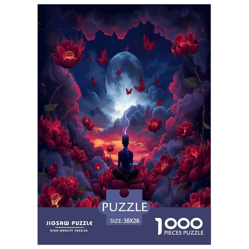 Lotus Puzzles 1000 Teile Schwer Puzzle Spielzeug Lernspiel Impossible Herausforderungsspielzeug Für Erwachsene Und Kinder Ab 12 Jahren 38x26cm/1000pcs von RJAVAGFZL