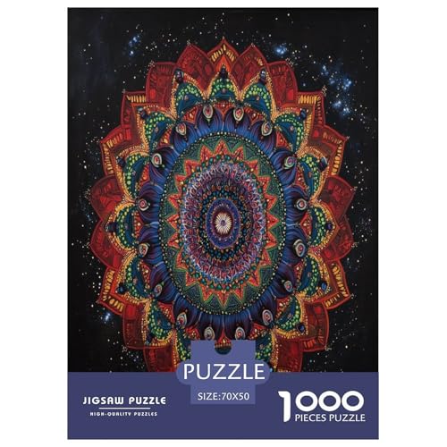 Mandala Puzzle 1000-teilige Schwer Puzzle Spielzeug Lernspiel Impossible Herausforderungsspielzeug Für Erwachsene Und Kinder Ab 14 Jahren 70x50cm/1000pcs von RJAVAGFZL