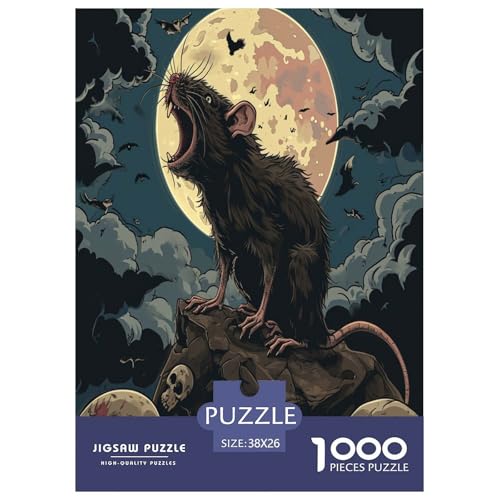 Maus Puzzle 1000-teilige Schwer Puzzle Spielzeug Pädagogisches Spiel Impossible Herausforderung Spielzeug Für Erwachsene Kinder 38x26cm/1000pcs von RJAVAGFZL