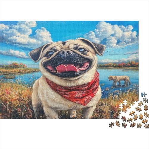 Mops Puzzle 1000 Teile Erwachsener Kniffel Spaß Für Die Ganze Familie - Abwechslungsreiche 1000 Puzzleteilige Motive Puzzlespiel Erwachsene, Puzzel 1000pcs (75x50cm) von RJAVAGFZL