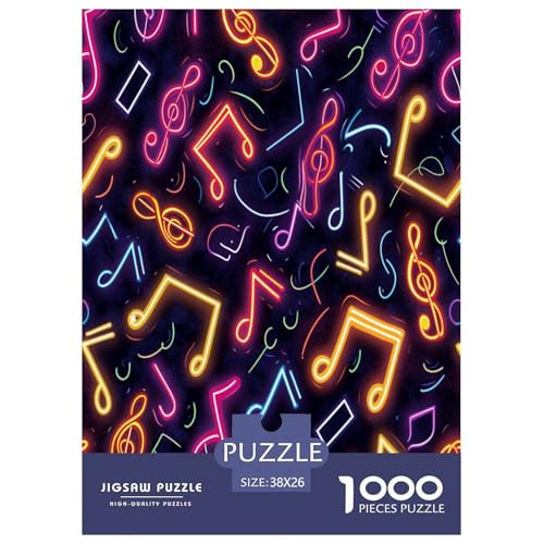 Musiknotiz Puzzles 1000 Teile Schwer Puzzle Spielzeug Pädagogisches Spiel Impossible Herausforderungsspielzeug Für Erwachsene Kinder 38x26cm/1000pcs von RJAVAGFZL
