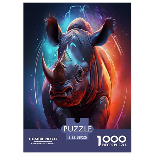 Nashörner Puzzle 1000 Teile Schwer Puzzle Spielzeug Pädagogisches Spiel Impossible Herausforderungsspielzeug Für Erwachsene Und Kinder Ab 14 Jahren 38x26cm/1000pcs Nashörner Puzzle 1000 Teile Schwer Puzzle Spielzeug Pädagogisches Spiel Impossible Herausforderungsspielzeug Für Erwachsene Und Kinder Ab 14 Jahren 38x26cm/1000pcs von RJAVAGFZL