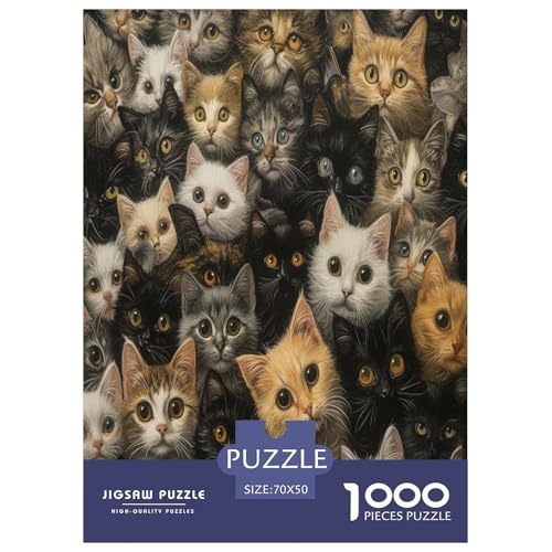 Niedliche Katze Puzzles 1000 Teile Schwer Puzzle Spielzeug Lernspiel Impossible Herausforderungsspielzeug Für Erwachsene Kinder 70x50cm/1000pcs Niedliche Katze Puzzles 1000 Teile Schwer Puzzle Spielzeug Lernspiel Impossible Herausforderungsspielzeug Für Erwachsene Kinder 70x50cm/1000pcs von RJAVAGFZL