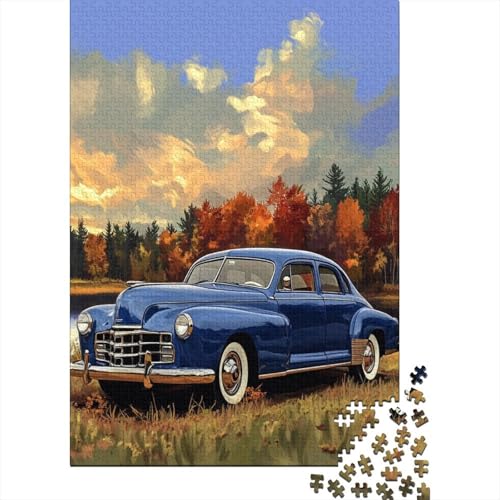 Oldtimer Puzzles 1000 Teile Schwer Puzzle Spielzeug Lernspiel Impossible Herausforderung Spielzeug Für Erwachsene Und Kinder in Bewährter 1000pcs (75x50cm) von RJAVAGFZL