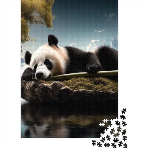 Panda Puzzle 1000-teilige Schwer Puzzle Spielzeug Lernspiel Impossible Herausforderungsspielzeug Für Erwachsene Und Kinder in Bewährter 1000pcs (75x50cm) von RJAVAGFZL
