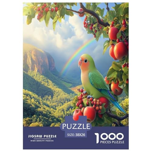 Papagei Puzzle 1000 Teile Schwer Puzzle Spielzeug Lernspiel Impossible Herausforderungsspielzeug Für Erwachsene Und Kinder Ab 12 Jahren 38x26cm/1000pcs von RJAVAGFZL