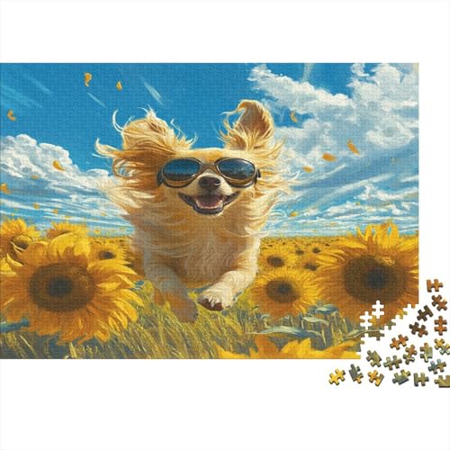 Papillonhund Puzzle 1000 Teile Puzzle Für Erwachsene Und Kinder Ab 14 Jahren Puzzel 1000pcs (75x50cm) von RJAVAGFZL