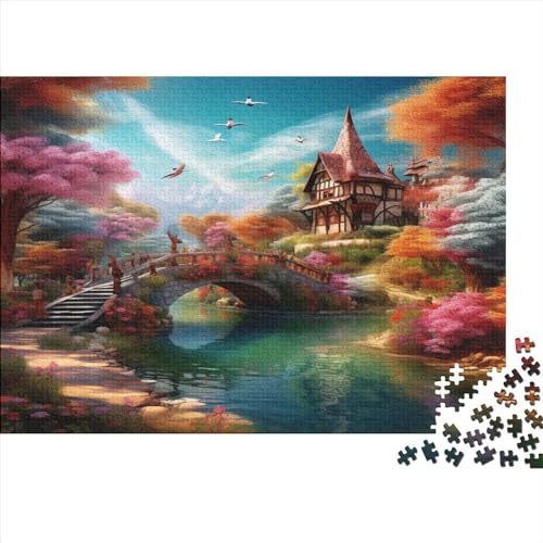 Paradies 1000 Stück Puzzles Für Erwachsene Teenager Stress Abbauen Familien-Puzzlespiel 1000-teiliges Puzzle Kinder Lernspiel Spielzeug Geschenk Puzzel 1000pcs (75x50cm) von RJAVAGFZL
