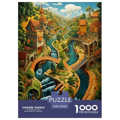 Paradies Puzzle 1000 Teile Schwer Puzzle Spielzeug Pädagogisches Spiel Impossible Herausforderungsspielzeug Für Erwachsene Und Kinder in Bewährter 70x50cm/1000pcs von RJAVAGFZL