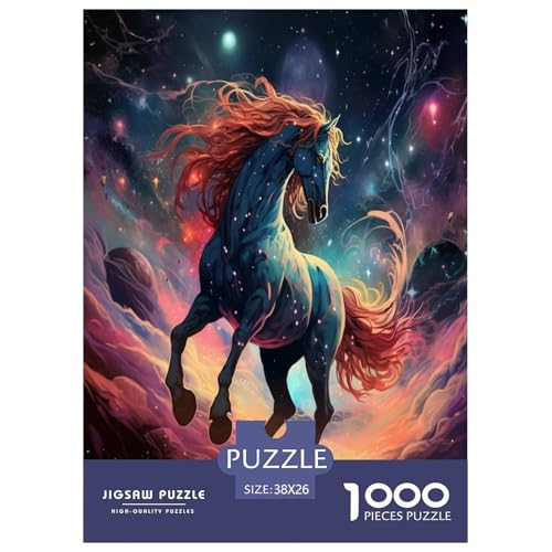 Pferd Puzzles 1000 Teile Schwer Puzzle Spielzeug Lernspiel Impossible Herausforderungsspielzeug Für Erwachsene Und Kinder Ab 14 Jahren 38x26cm/1000pcs von RJAVAGFZL
