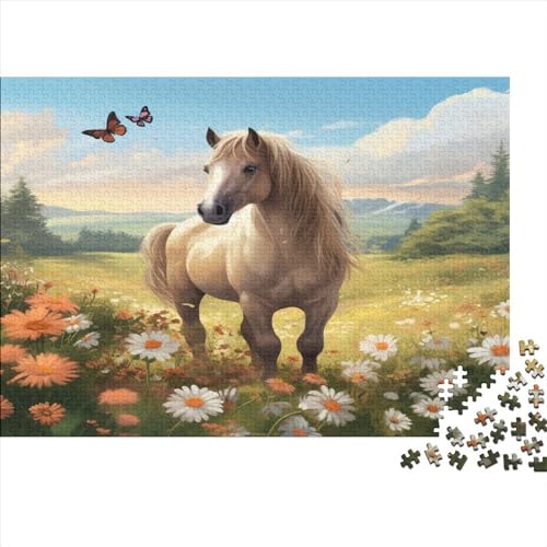 Pferd Puzzlespiel 1000 Teile Puzzle Für Erwachsene Und Kinder Ab 14 Jahren, Puzzle-Motiv Erwachsenen Puzzlespiel Puzzel 1000pcs (75x50cm) von RJAVAGFZL