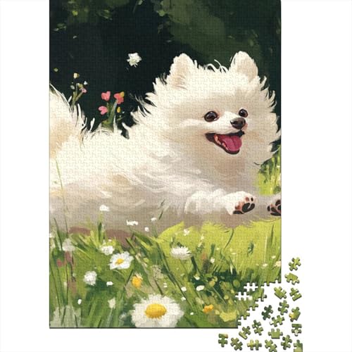 Pomeranier Puzzles 1000 Teile Schwer Puzzle Spielzeug Pädagogisches Spiel Impossible Herausforderungsspielzeug Für Erwachsene Kinder 1000pcs (75x50cm) von RJAVAGFZL