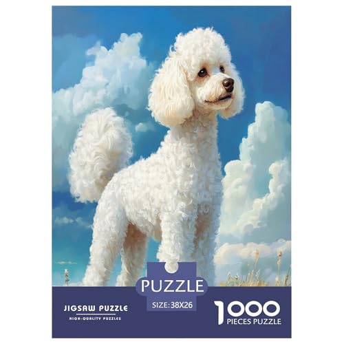 Poodle Puzzle 1000 Teile Schwer Puzzle Spielzeug Pädagogisches Spiel Impossible Herausforderungsspielzeug Für Erwachsene Kinder 38x26cm/1000pcs von RJAVAGFZL