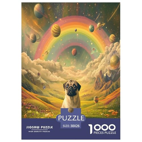 Pug Puzzle 1000-teilige Schwer Puzzle Spielzeug Lernspiel Impossible Herausforderung Spielzeug Für Erwachsene Kinder 38x26cm/1000pcs Pug Puzzle 1000-teilige Schwer Puzzle Spielzeug Lernspiel Impossible Herausforderung Spielzeug Für Erwachsene Kinder 38x26cm/1000pcs von RJAVAGFZL