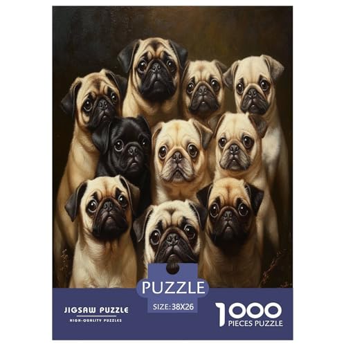 Pug Puzzles 1000 Teile Schwer Puzzle Spielzeug Lernspiel Impossible Herausforderungsspielzeug Für Erwachsene Kinder 38x26cm/1000pcs Pug Puzzles 1000 Teile Schwer Puzzle Spielzeug Lernspiel Impossible Herausforderungsspielzeug Für Erwachsene Kinder 38x26cm/1000pcs von RJAVAGFZL