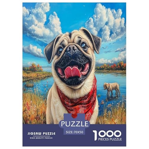 Pug Puzzles 1000 Teile Schwer Puzzle Spielzeug Lernspiel Impossible Herausforderungsspielzeug Für Erwachsene Kinder 70x50cm/1000pcs Pug Puzzles 1000 Teile Schwer Puzzle Spielzeug Lernspiel Impossible Herausforderungsspielzeug Für Erwachsene Kinder 70x50cm/1000pcs von RJAVAGFZL