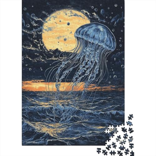 Qualle Puzzle 1000-teilige Schwer Puzzle Spielzeug Pädagogisches Spiel Impossible Herausforderungsspielzeug Für Erwachsene Kinder 1000pcs (75x50cm) von RJAVAGFZL