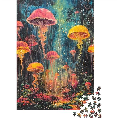 Qualle Puzzles 1000 Teile Schwer Puzzle Spielzeug Pädagogisches Spiel Impossible Herausforderungsspielzeug Für Erwachsene Und Kinder in Bewährter 1000pcs (75x50cm) von RJAVAGFZL