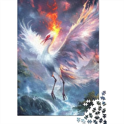 Red-Crowned Crane Puzzles 1000 Teile Schwer Puzzle Spielzeug Pädagogisches Spiel Impossible Herausforderung Spielzeug Für Erwachsene Und Kinder in Bewährter 1000pcs (75x50cm) von RJAVAGFZL