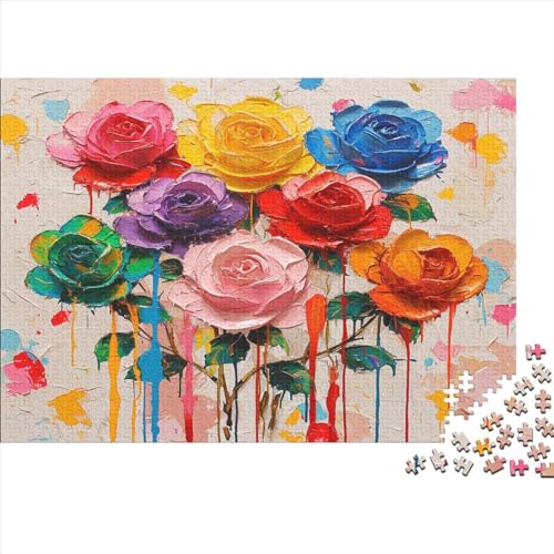 Rose Puzzle 1000 Teile - Puzzle Für Erwachsene, Puzzle, Puzzlespiel Erwachsenen Puzzlespiel Puzzel 1000pcs (75x50cm) von RJAVAGFZL