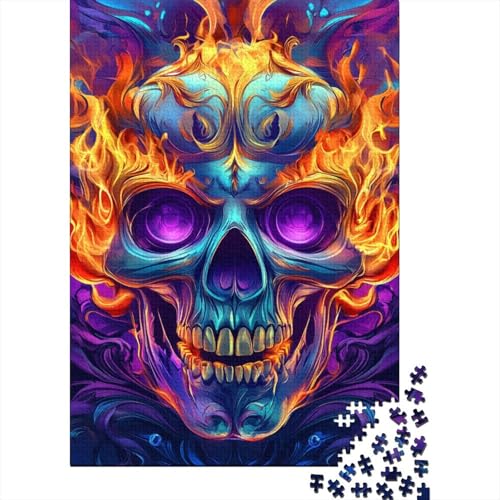 Schädel Puzzle 1000 Teile Schwer Puzzle Spielzeug Lernspiel Impossible Herausforderung Spielzeug Für Erwachsene Kinder 1000pcs (75x50cm) von RJAVAGFZL