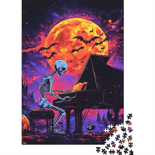 Schädel Puzzle 1000-teilige Schwer Puzzle Spielzeug Pädagogisches Spiel Impossible Herausforderung Spielzeug Für Erwachsene Kinder 1000pcs (75x50cm) von RJAVAGFZL