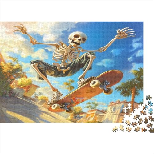 Schädel Puzzlespiel 1000 Teile Für Erwachsene, Einzigartige Kunstwerke Und Vorlage - Geburtstagsgeschenk - Spaßige Puzzles Mit Überraschung Von Puzzle in A Bag Puzzel 1000pcs (75x50cm) von RJAVAGFZL