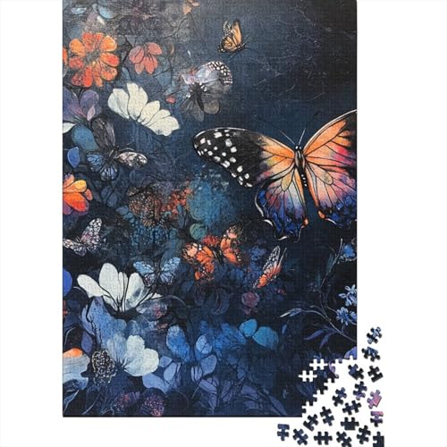 Schmetterling Puzzle 1000-teilige Schwer Puzzle Spielzeug Lernspiel Impossible Herausforderung Spielzeug Für Erwachsene Kinder 1000pcs (75x50cm) von RJAVAGFZL