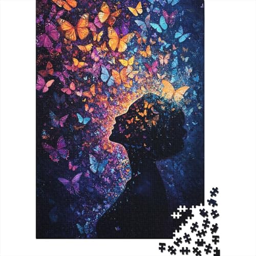 Schmetterling Puzzle 1000-teilige Schwer Puzzle Spielzeug Pädagogisches Spiel Impossible Herausforderungsspielzeug Für Erwachsene Kinder 1000pcs (75x50cm) von RJAVAGFZL