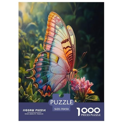 Schmetterling Puzzle 1000-teilige Schwer Puzzle Spielzeug Pädagogisches Spiel Impossible Herausforderungsspielzeug Für Erwachsene Und Kinder in Bewährter 70x50cm/1000pcs von RJAVAGFZL