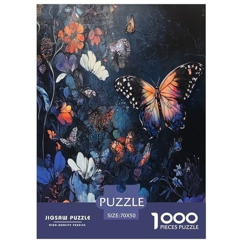 Schmetterling Puzzles 1000 Teile Schwer Puzzle Spielzeug Lernspiel Impossible Herausforderung Spielzeug Für Erwachsene Kinder 70x50cm/1000pcs von RJAVAGFZL