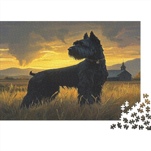 Schnauzer Puzzle 1000 Teile Puzzle Für Erwachsene Und Kinder Ab 14 Jahren Puzzel 1000pcs (75x50cm) von RJAVAGFZL