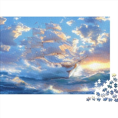 Segelboot Puzzle 1000 Teile Puzzle Für Erwachsene Und Kinder Ab 14 Jahren Puzzel 1000pcs (75x50cm) von RJAVAGFZL