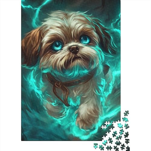 Shih Tzu Puzzles 1000 Teile Schwer Puzzle Spielzeug Lernspiel Impossible Herausforderungsspielzeug Für Erwachsene Und Kinder Ab 14 Jahren 1000pcs (75x50cm) von RJAVAGFZL