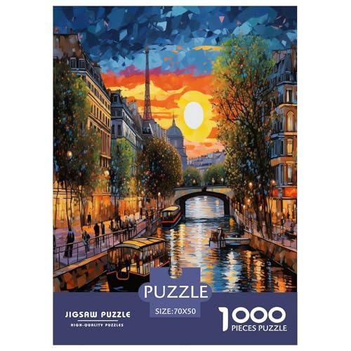 Stadtlandschaft Architektur Puzzles 1000 Teile Schwer Puzzle Spielzeug Lernspiel Impossible Herausforderung Spielzeug Für Erwachsene Kinder 70x50cm/1000pcs von RJAVAGFZL