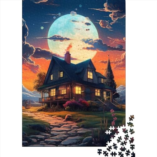 Süße Landschaft Puzzles 1000 Teile Schwer Puzzle Spielzeug Pädagogisches Spiel Impossible Herausforderung Spielzeug Für Erwachsene Und Kinder in Bewährter 1000pcs (75x50cm) von RJAVAGFZL