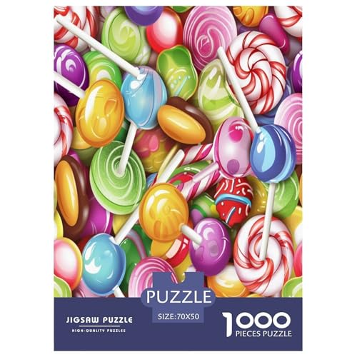 Süßigkeiten Puzzle 1000 Teile Schwer Puzzle Spielzeug Lernspiel Impossible Herausforderung Spielzeug Für Erwachsene Kinder 70x50cm/1000pcs von RJAVAGFZL