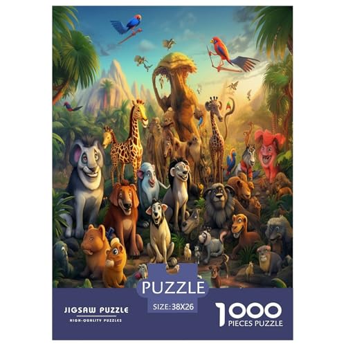 Tierwelt Puzzle 1000 Teile Schwer Puzzle Spielzeug Pädagogisches Spiel Impossible Herausforderungsspielzeug Für Erwachsene Kinder 38x26cm/1000pcs von RJAVAGFZL