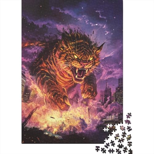 Tiger Puzzles 1000 Teile Schwer Puzzle Spielzeug Lernspiel Impossible Herausforderungsspielzeug Für Erwachsene Und Kinder Ab 14 Jahren 1000pcs (75x50cm) von RJAVAGFZL