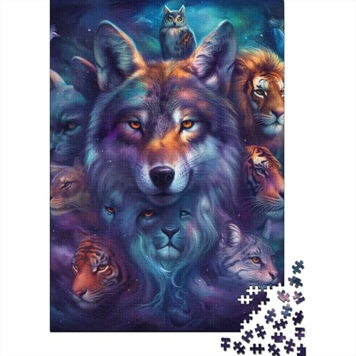 Übermächtige Tiere Puzzles 1000 Teile Schwer Puzzle Spielzeug Pädagogisches Spiel Impossible Herausforderungsspielzeug Für Erwachsene Und Kinder in Bewährter 1000pcs (75x50cm) von RJAVAGFZL
