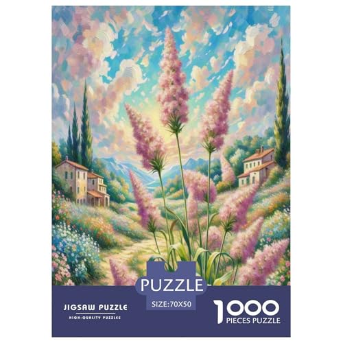 Verbena Puzzle 1000-teilige Schwer Puzzle Spielzeug Lernspiel Impossible Herausforderungsspielzeug Für Erwachsene Kinder 70x50cm/1000pcs von RJAVAGFZL