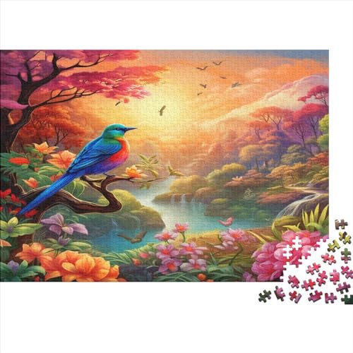 Vögel und Blumen Puzzle 1000 Teile Erwachsener Kniffel Spaß Für Die Ganze Familie - Abwechslungsreiche 1000 Puzzleteilige Motive Puzzlespiel Erwachsene, Puzzel 1000pcs (75x50cm) von RJAVAGFZL