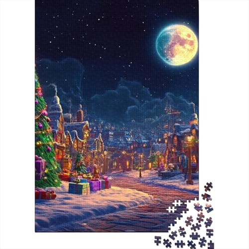 Weihnachtsbaum Puzzle 1000-teilige Schwer Puzzle Spielzeug Pädagogisches Spiel Impossible Herausforderungsspielzeug Für Erwachsene Kinder 1000pcs (75x50cm) von RJAVAGFZL