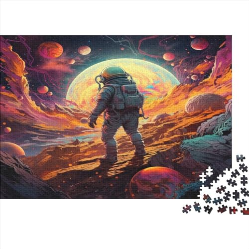 Weltraumastronaut Puzzle 1000 Teile Puzzles Für Erwachsene Lernspiel Herausforderungsspielzeug 1000-teilige Puzzlespiel Für Erwachsene Kinder Puzzel 1000pcs (75x50cm) von RJAVAGFZL
