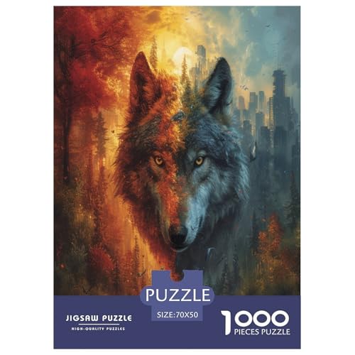 Wolf Puzzle 1000 Teile Schwer Puzzle Spielzeug Pädagogisches Spiel Impossible Herausforderungsspielzeug Für Erwachsene Kinder 70x50cm/1000pcs Wolf Puzzle 1000 Teile Schwer Puzzle Spielzeug Pädagogisches Spiel Impossible Herausforderungsspielzeug Für Erwachsene Kinder 70x50cm/1000pcs von RJAVAGFZL