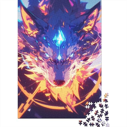 Wolf Puzzles 1000 Teile Schwer Puzzle Spielzeug Lernspiel Impossible Herausforderung Spielzeug Für Erwachsene Kinder 1000pcs (75x50cm) von RJAVAGFZL