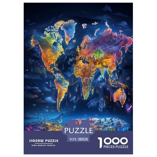 World Karte Puzzle 1000 Teile Schwer Puzzle Spielzeug Lernspiel Impossible Herausforderung Spielzeug Für Erwachsene Kinder 38x26cm/1000pcs World Karte Puzzle 1000 Teile Schwer Puzzle Spielzeug Lernspiel Impossible Herausforderung Spielzeug Für Erwachsene Kinder 38x26cm/1000pcs von RJAVAGFZL