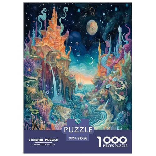 Wunderland Puzzle 1000 Teile Schwer Puzzle Spielzeug Lernspiel Impossible Herausforderungsspielzeug Für Erwachsene Und Kinder Ab 14 Jahren 38x26cm/1000pcs von RJAVAGFZL