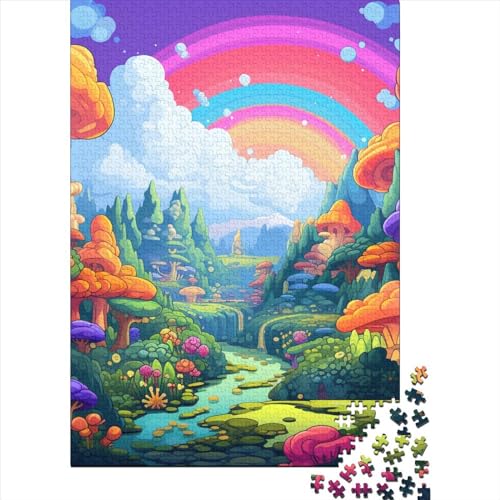 Wunderland Puzzles 1000 Teile Schwer Puzzle Spielzeug Lernspiel Impossible Herausforderung Spielzeug Für Erwachsene Und Kinder Ab 14 Jahren 1000pcs (75x50cm) von RJAVAGFZL