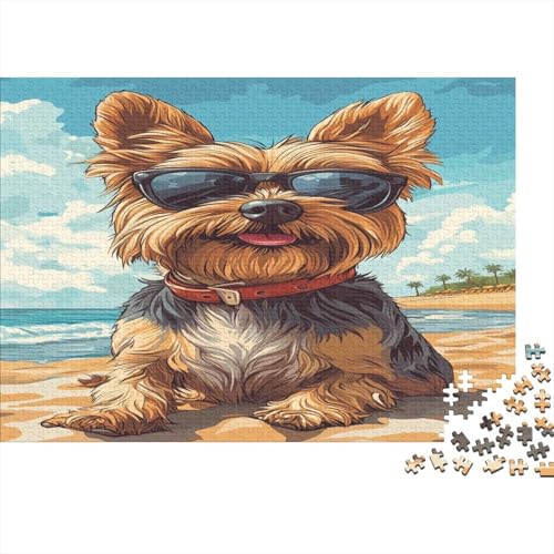 Yorkshire Terrier Puzzle 1000 Teile Erwachsener Kniffel Spaß Für Die Ganze Familie - Abwechslungsreiche 1000 Puzzleteilige Motive Puzzlespiel Erwachsene, Puzzel 1000pcs (75x50cm) von RJAVAGFZL
